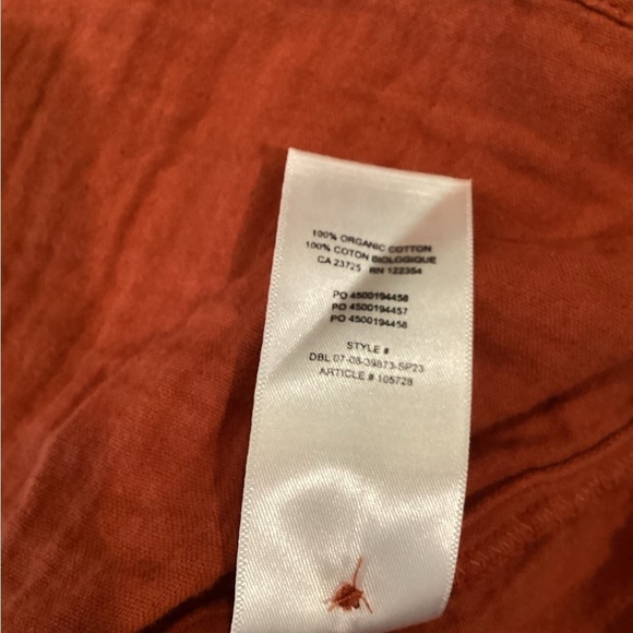 ARITZIA WILFRED free Tahoe copper red  organic cotton gauze Tie Mini dress S - Picture 9 of 11